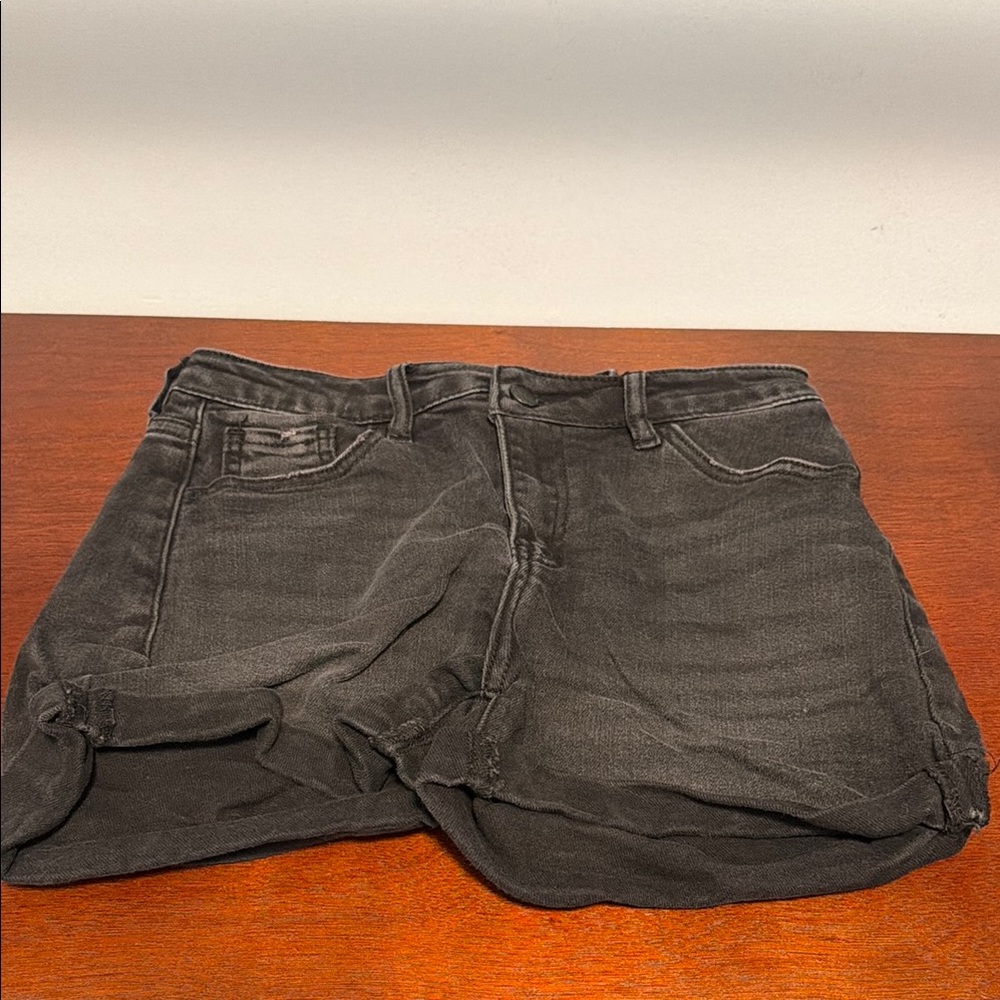 Classic Black Denim Shorts